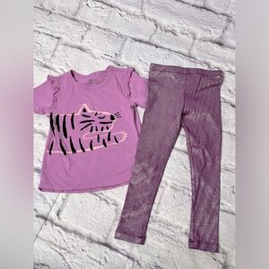 Girls two piece purple pants outfit new size 3T
